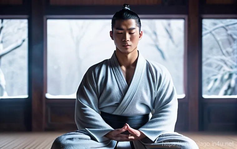 닌자고 닌자의 전투력 상승 비결 - **Prompt 1: The Serene Master of Ice**
    "A full-body shot of Zane, the Ice Ninja, standing in a s...