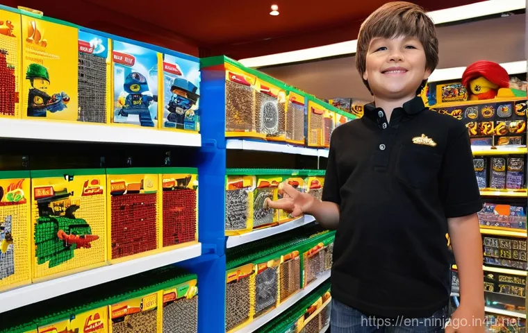 닌자고 레고 유통채널 정보 - **Prompt:** A high-tech, immaculately clean LEGO manufacturing facility at night. Robotic arms preci...