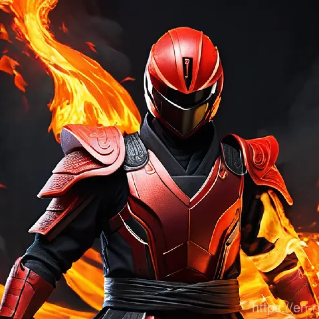 닌자고 시즌별 닌자의 성장 - **Kai: The Tempered Inferno**
    A detailed, dynamic image of Kai, the Red Ninja, standing confiden...