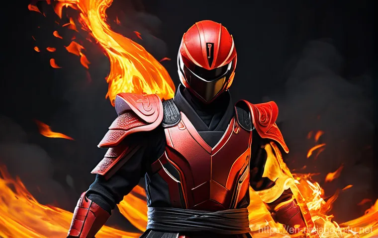 닌자고 시즌별 닌자의 성장 - **Kai: The Tempered Inferno**
A detailed, dynamic image of Kai, the Red Ninja, standing confiden...