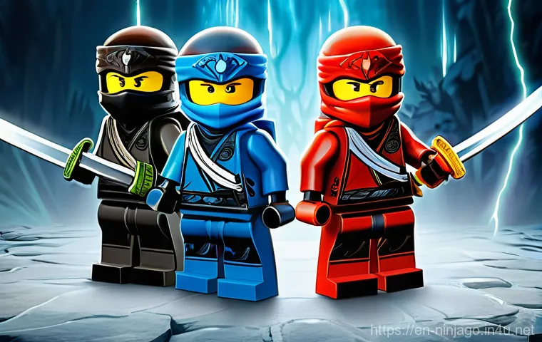 닌자고 시즌별 닌자의 성장 - **Nya: The Resolute Tide**
    An inspiring image of Nya, the Master of Water, demonstrating her ele...