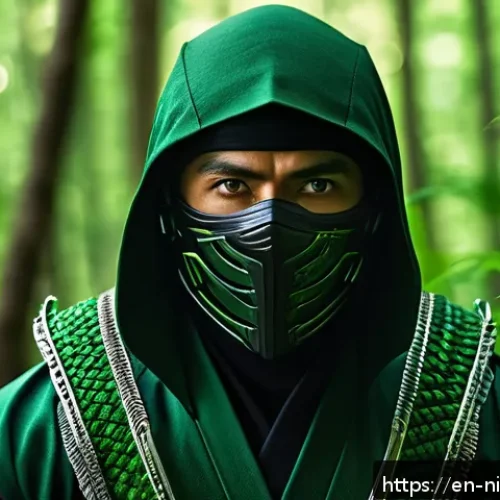 Home 33 닌자고 주인공 성격 특징 - A detailed portrait of Lloyd, the Green Ninja, standing confidently in a lush forest setting, wearin...